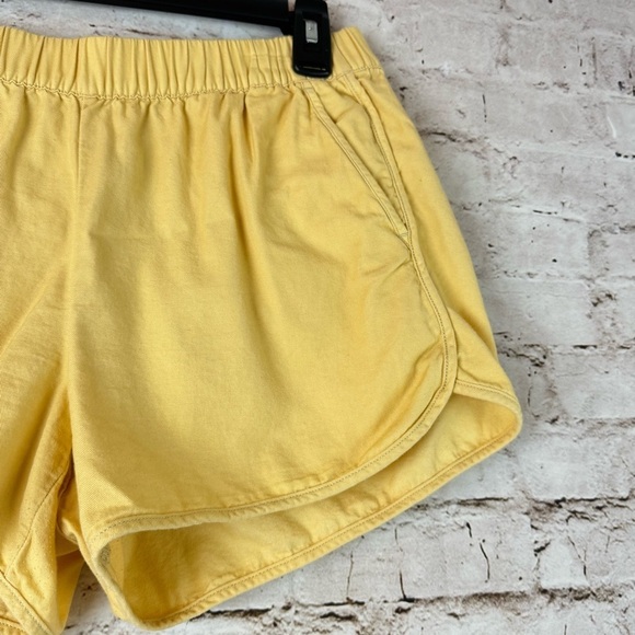 Madewell Women's Small Yellow Pull On Shorts H5956 Cotton Viscose Spring Summer - Picture 3 of 7